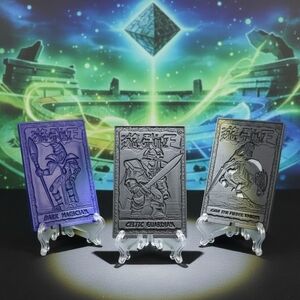 1996 Yu-Gi-Oh! Dark Magician/Gaia the Fierce Knight/Celtic Guardian Hard Plastic